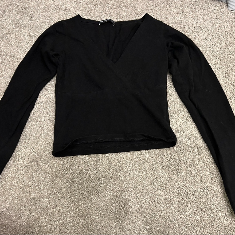 Brandy Melville Black Long sleeve Tee